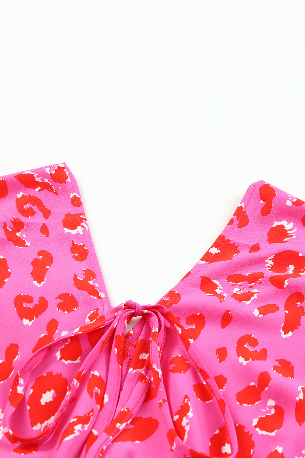 Plus size pink leopard dress: front